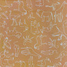 Printed Cotton SAMENA Camel / White